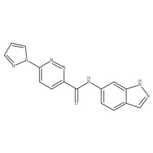 N-(1H-indazol-6-yl)-6-(1H-pyrazol-1-yl)pyridazine-3-carboxamide结构式