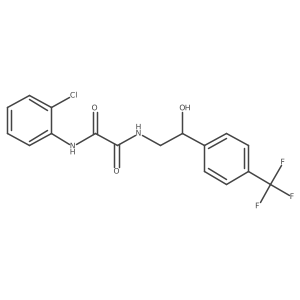 N1-(2-chlorophenyl)-N2-(2-hydroxy-2-(4-(trifluoromethyl)phenyl)ethyl)oxalamide Structure