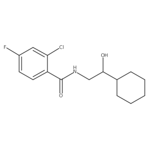 2-chloro-N-(2-cyclohexyl-2-hydroxyethyl)-4-fluorobenzamide Structure