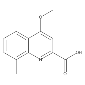 4-Methoxy-8-methylquinoline-2-carboxylic acid结构式