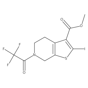 Methyl 2-iodo-6-(2,2,2-trifluoroacetyl)-4,5,6,7-tetrahydrothieno[2,3-c]pyridine-3-carboxylate结构式