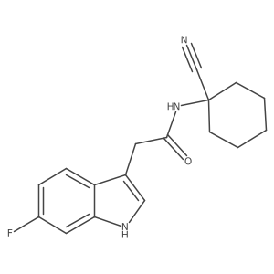 N-(1-cyanocyclohexyl)-2-(6-fluoro-1H-indol-3-yl)acetamide Structure