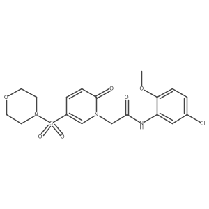 N-(5-chloro-2-methoxyphenyl)-2-[5-(morpholine-4-sulfonyl)-2-oxo-1,2-dihydropyridin-1-yl]acetamide Structure