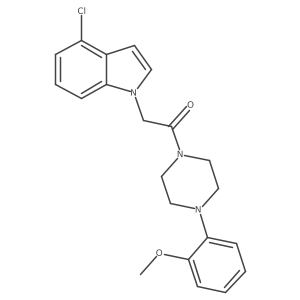 2-(4-chloro-1H-indol-1-yl)-1-[4-(2-methoxyphenyl)piperazin-1-yl]ethanone结构式