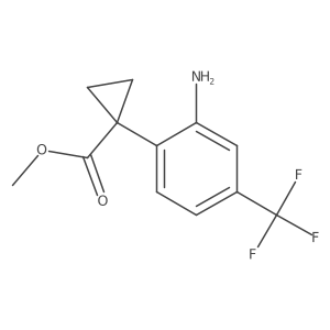 Cyclopropanecarboxylic acid, 1-[2-amino-4-(trifluoromethyl)phenyl]-, methyl ester Structure