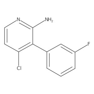 4-Chloro-3-(3-fluorophenyl)pyridin-2-amine结构式