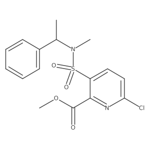 Methyl 6-chloro-3-[methyl(1-phenylethyl)sulfamoyl]pyridine-2-carboxylate结构式