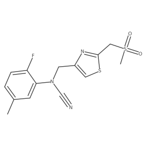 (2-Fluoro-5-methylphenyl)-[[2-(methylsulfonylmethyl)-1,3-thiazol-4-yl]methyl]cyanamide Structure