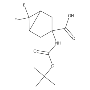 3-((tert-Butoxycarbonyl)amino)-6,6-difluorobicyclo[3.1.0]hexane-3-carboxylic acid Structure