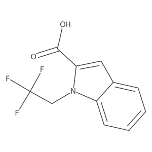 1-(2,2,2-trifluoroethyl)-1H-indole-2-carboxylic acid结构式