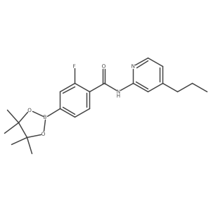 2-fluoro-N-(4-propylpyridin-2-yl)-4-(4,4,5,5-tetramethyl-1,3,2-dioxaborolan-2-yl)benzamide Structure