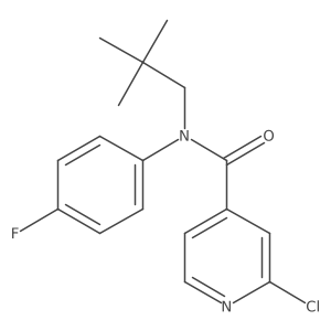 2-chloro-N-(2,2-dimethylpropyl)-N-(4-fluorophenyl)pyridine-4-carboxamide Structure