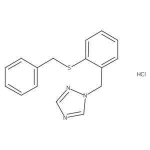 1-{[2-(benzylsulfanyl)phenyl]methyl}-1H-1,2,4-triazole hydrochloride Structure