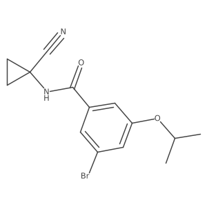 3-Bromo-N-(1-cyanocyclopropyl)-5-propan-2-yloxybenzamide Structure