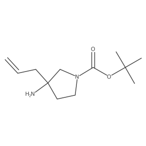 3-Allyl-3-amino-1-boc-pyrrolidine结构式