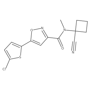5-(5-chlorothiophen-2-yl)-N-(1-cyanocyclobutyl)-N-methyl-1,2-oxazole-3-carboxamide Structure