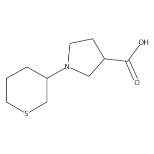 1-(Tetrahydro-2H-thiopyran-3-yl)pyrrolidine-3-carboxylic acid结构式