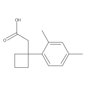 2-[1-(2,4-Dimethylphenyl)cyclobutyl]acetic acid Structure