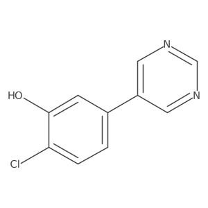 2-Chloro-5-(pyrimidin-5-yl)phenol Structure