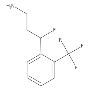 3-Fluoro-3-[2-(trifluoromethyl)phenyl]propan-1-amine结构式