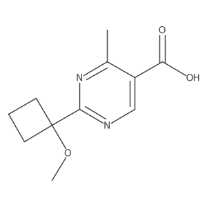 2-(1-Methoxycyclobutyl)-4-methylpyrimidine-5-carboxylic acid结构式