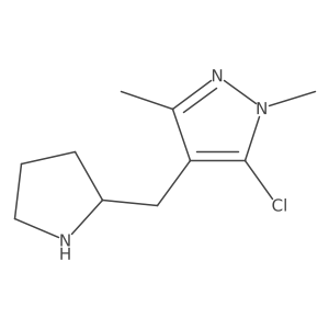 5-Chloro-1,3-dimethyl-4-[(pyrrolidin-2-yl)methyl]-1h-pyrazole Structure