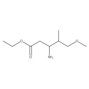 ethyl (3R)-3-amino-5-methoxy-4-methylpentanoate结构式