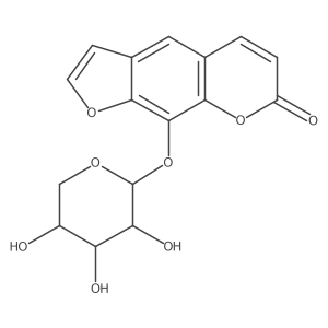 9-(I(2)-L-Arabinopyranosyloxy)-7H-furo[3,2-g][1]benzopyran-7-one Structure