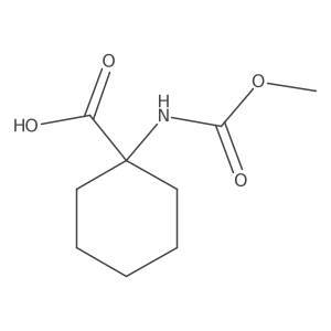 1-Methoxycarbonylaminocyclohexane-1-carboxylic acid Structure