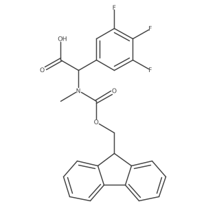 2-({[(9H-fluoren-9-yl)methoxy]carbonyl}(methyl)amino)-2-(3,4,5-trifluorophenyl)acetic acid结构式