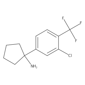 1-[3-Chloro-4-(trifluoromethyl)phenyl]cyclopentan-1-amine Structure