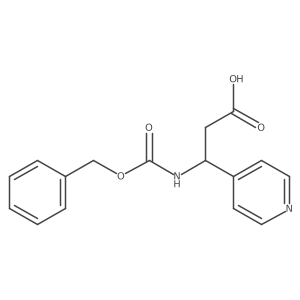 (3R)-3-{[(benzyloxy)carbonyl]amino}-3-(pyridin-4-yl)propanoic acid Structure