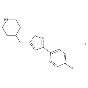 4-{[3-(4-Fluorophenyl)-1,2,4-oxadiazol-5-yl]methyl}piperidine hydrochloride Structure