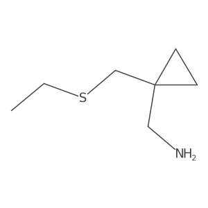 {1-[(Ethylsulfanyl)methyl]cyclopropyl}methanamine结构式