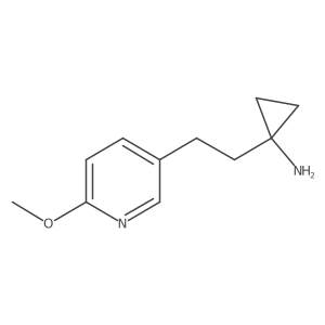 1-[2-(6-Methoxypyridin-3-yl)ethyl]cyclopropan-1-amine结构式