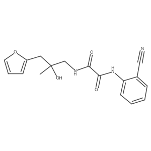 N1-(2-cyanophenyl)-N2-(3-(furan-2-yl)-2-hydroxy-2-methylpropyl)oxalamide Structure