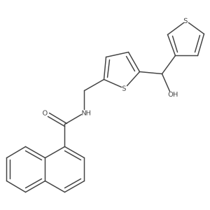 N-((5-(hydroxy(thiophen-3-yl)methyl)thiophen-2-yl)methyl)-1-naphthamide Structure