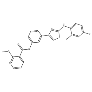 N-(3-(2-((2,4-difluorophenyl)amino)thiazol-4-yl)phenyl)-2-methoxynicotinamide Structure