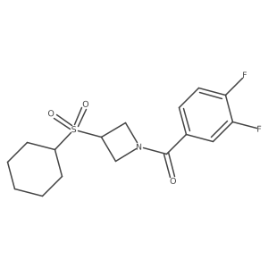 (3-(Cyclohexylsulfonyl)azetidin-1-yl)(3,4-difluorophenyl)methanone结构式