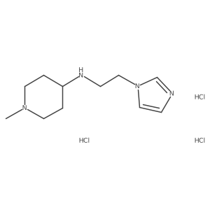 N-[2-(1H-imidazol-1-yl)ethyl]-1-methylpiperidin-4-amine trihydrochloride Structure