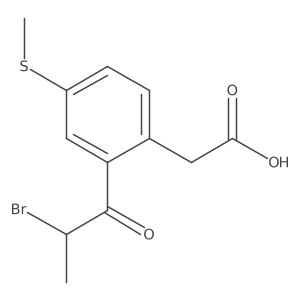 2-(2-Bromopropanoyl)-4-(methylthio)phenylacetic acid Structure