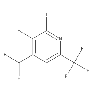 4-(Difluoromethyl)-3-fluoro-2-iodo-6-(trifluoromethyl)pyridine结构式