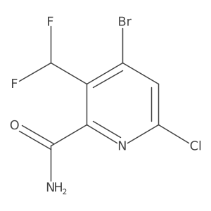 4-Bromo-6-chloro-3-(difluoromethyl)picolinamide Structure