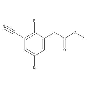 Methyl 5-bromo-3-cyano-2-fluorophenylacetate结构式