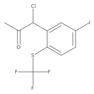 1-Chloro-1-(5-iodo-2-(trifluoromethylthio)phenyl)propan-2-one Structure