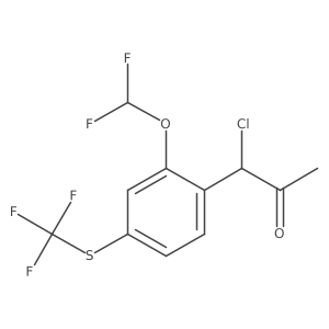 1-Chloro-1-(2-(difluoromethoxy)-4-(trifluoromethylthio)phenyl)propan-2-one结构式