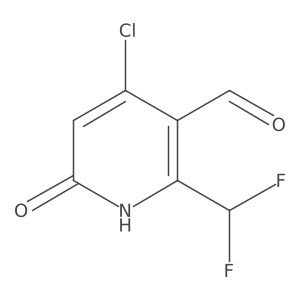 4-Chloro-2-(difluoromethyl)-6-hydroxynicotinaldehyde结构式