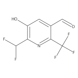 2-(Difluoromethyl)-3-hydroxy-6-(trifluoromethyl)pyridine-5-carboxaldehyde Structure