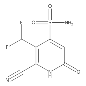 2-Cyano-3-(difluoromethyl)-6-hydroxypyridine-4-sulfonamide Structure