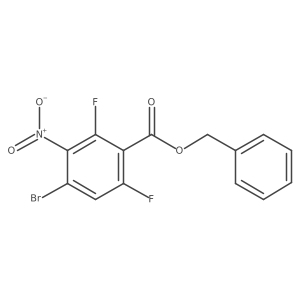 4-Bromo-2,6-difluoro-3-nitrobenzoic acid benzyl ester结构式
